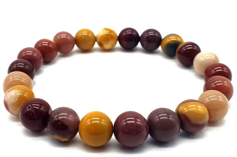 Bracelet Perles Jaspe Mokaïte Sur Mesure – Fait Main, Pierre Naturelle, Ajustable Homme/femme