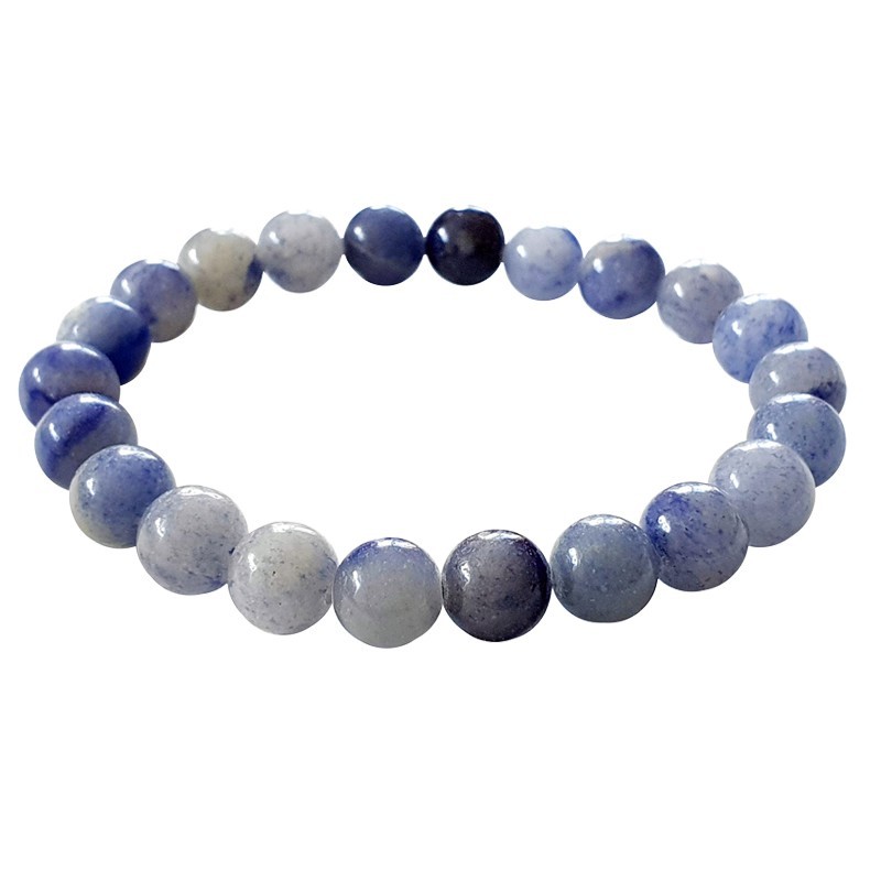 Bracelet En Jaspe Mokaïte Fait Main - Longueur 18-18,5 Cm, Pierres Rondes 6mm, Sans Fermoir, Normandie