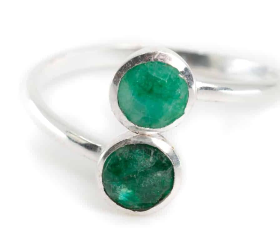 Achat Bague réglable en Améthyste naturelle forme ronde en gros