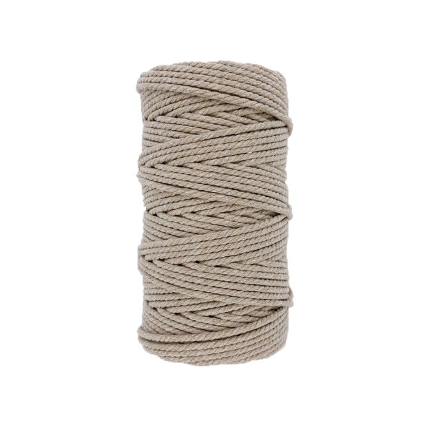 Fil coton Torsadé BEIGE SABLE Macramé, 100% Français, 500G