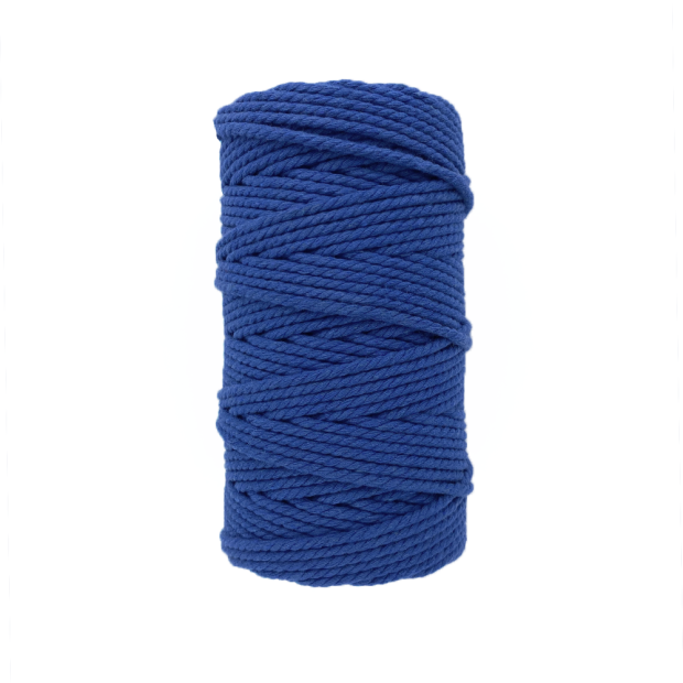 Fil coton Torsadé BLEU ROI Macramé, 100% Français, 500G