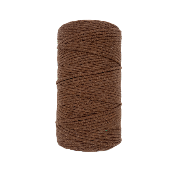 Fil coton Peigné CHOCOLAT Macramé, 100% Français, 500G