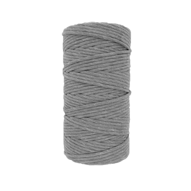 Fil coton Peigné GRIS PERLE Macramé, 100% Français, 500G