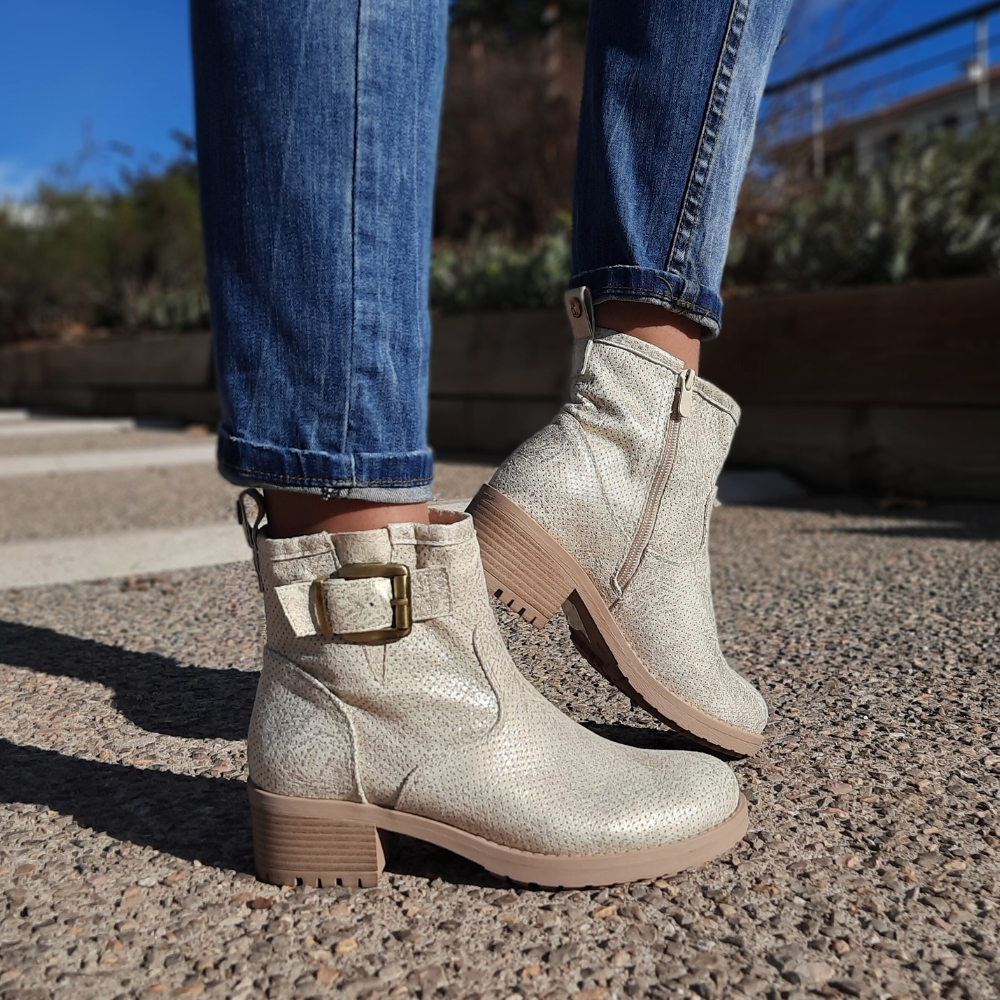 bottines MATHILDE dorées2- ByMJBoutique