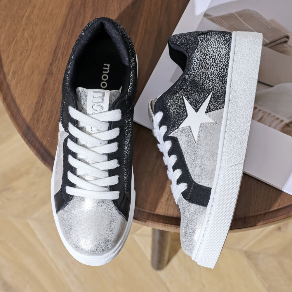 Baskets à lacets AGATHE argent- By MJ Boutique (4)