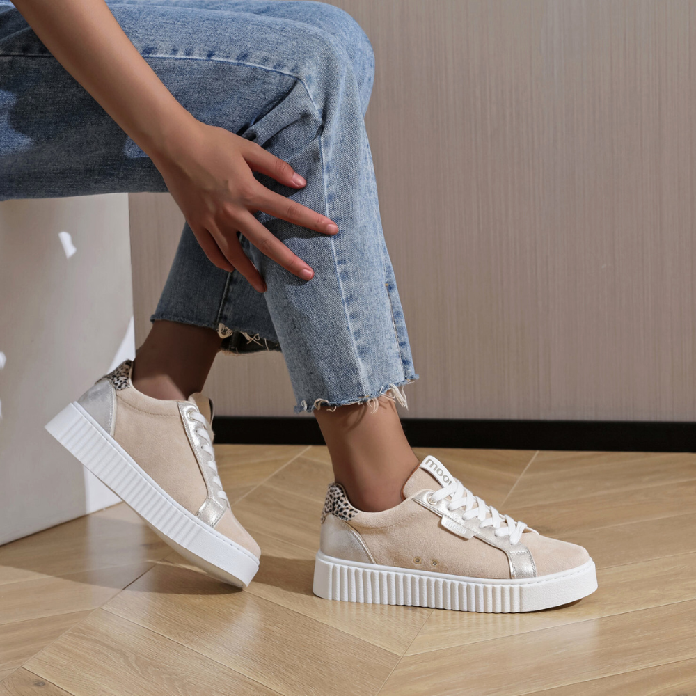 Baskets à lacets ALICIA Beiges - By MJ Boutique (1)