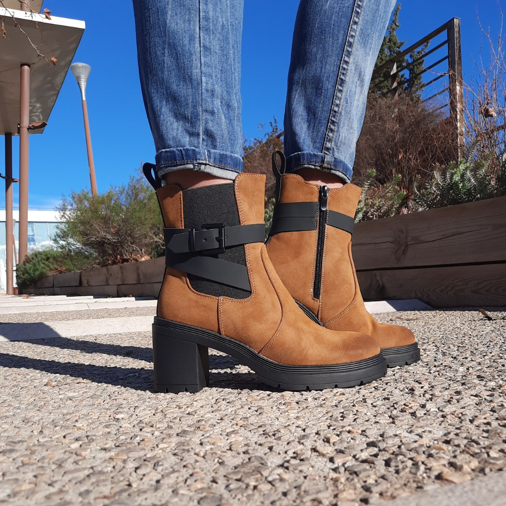Bottines PAULINE Camel 2-ByMJBoutique