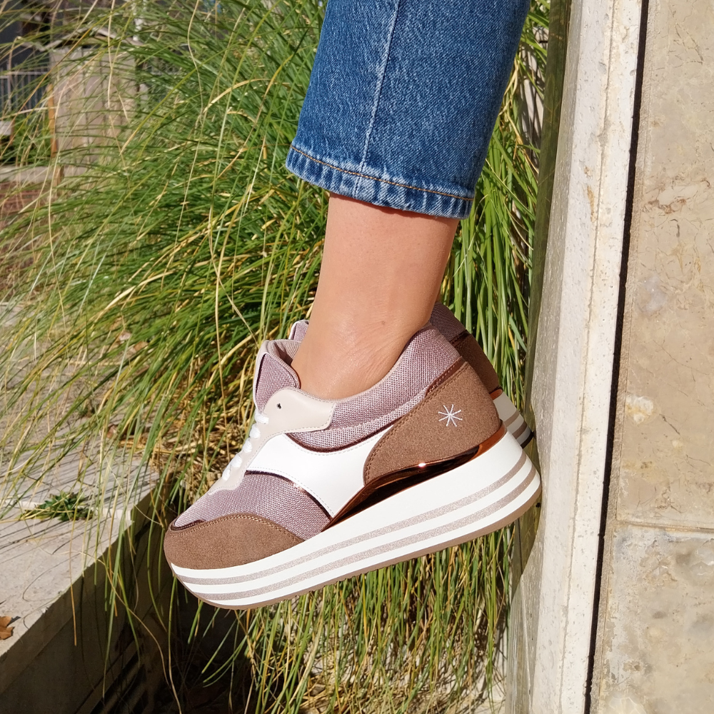 Baskets compensées CHARLOTTE Taupes-ByMJBoutique (6)