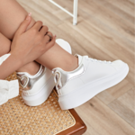 Baskets à lacets semelle épaisse CÉLINE argent-BYMJBoutique (1)