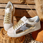 Baskets à lacets VANESSA Dorées- ByMJBoutique (1)