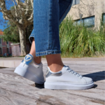Baskets à lacets semelle epaisse celine argent- By mj boutique