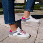 Baskets éclair à lacets -claudia - rose -Bymjboutique (1)