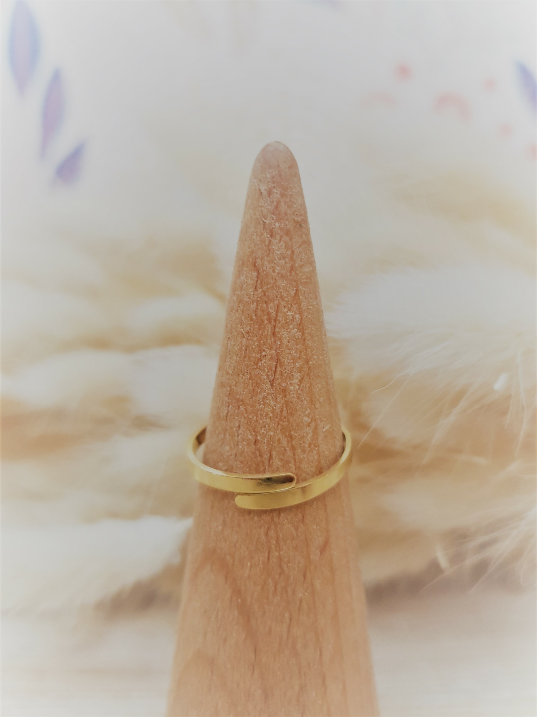 Bague feuille ronde ajourée (2)