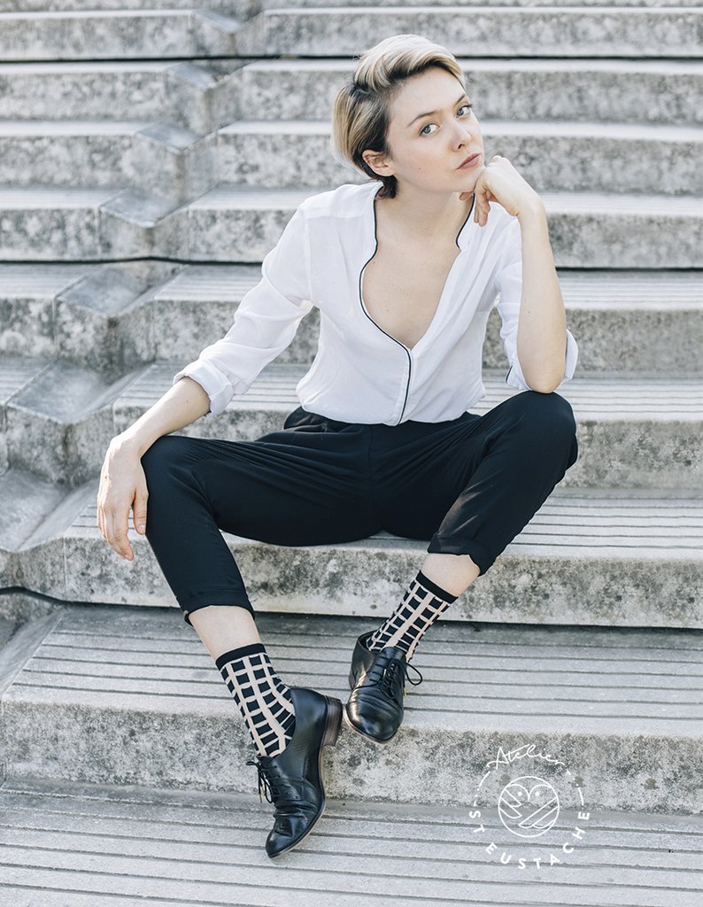 ST EUSTACHE chaussettes Ginza black Fringante (3)