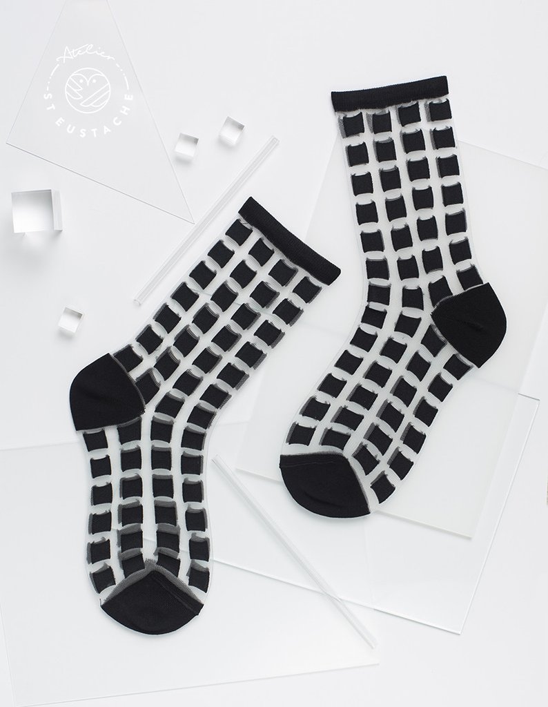 ST EUSTACHE chaussettes Ginza black Fringante