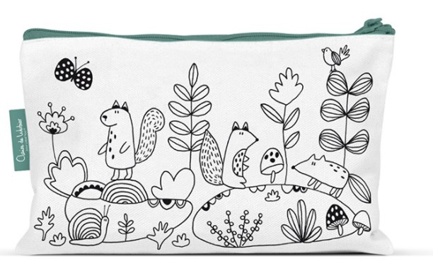 Trousse à colorier verte