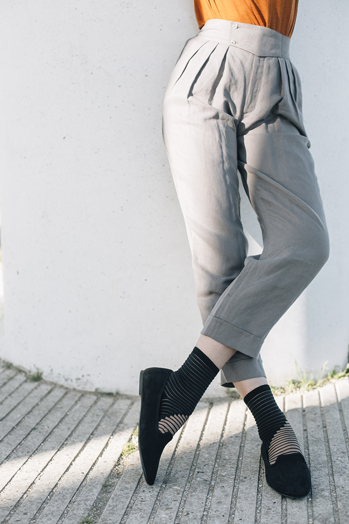 Atelier St-Eustache Chaussettes Transparentes Femme Noir Shibuya (3)