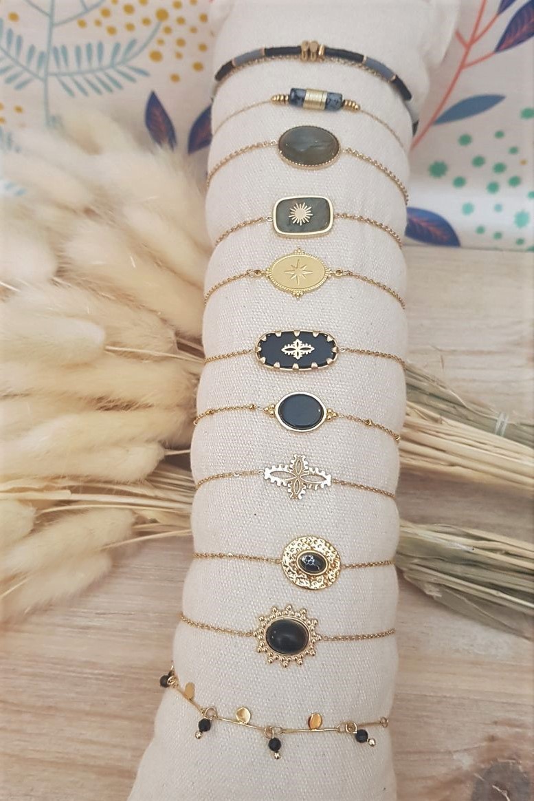 ACIER bracelet chaine noir (2)