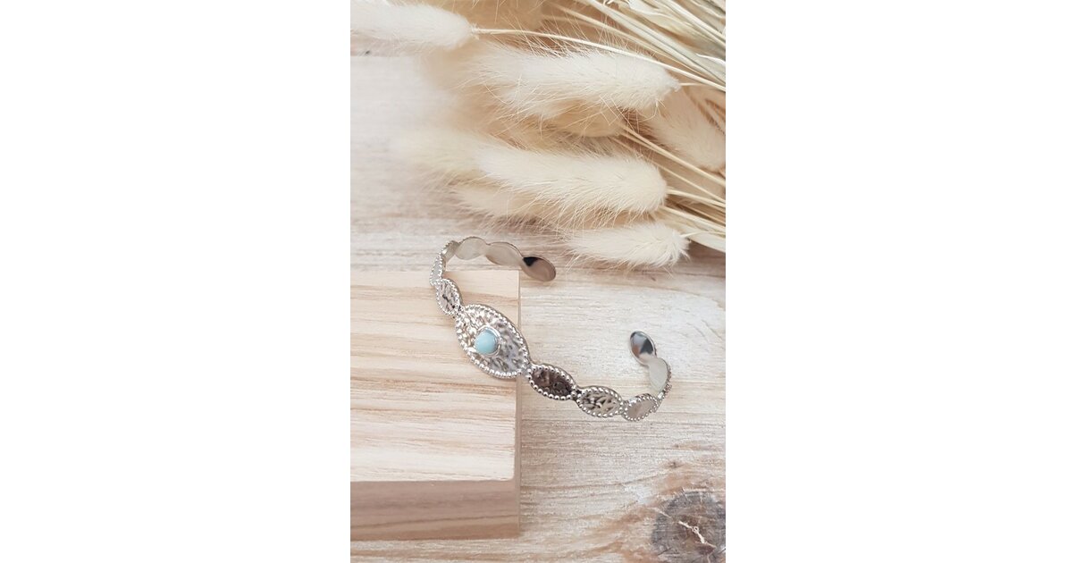 Bracelet Jonc En Acier Inoxydable Argenté Avec Zirconium Pour Femme - Style Moderne, Neuf Sans Emballage