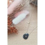 Collier acier Luna Onyx