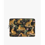 Black-Lazy-Jungle-13-Laptop-Sleeve-Front
