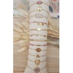 ACIER bracelet chaine rose (4-1)