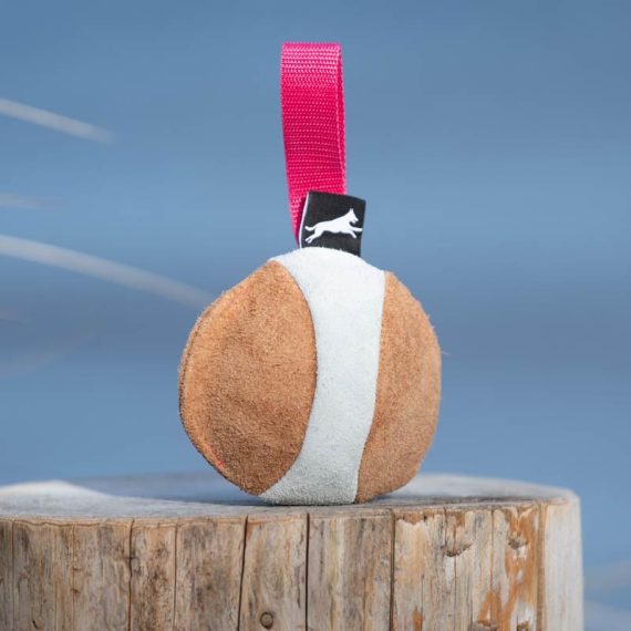 Chewie-suede-ball-for-dog-training-pink-570x570