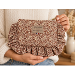Pochette florale à volants faite main