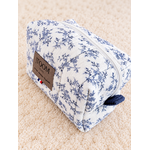 Trousse matelassée en toile indigo