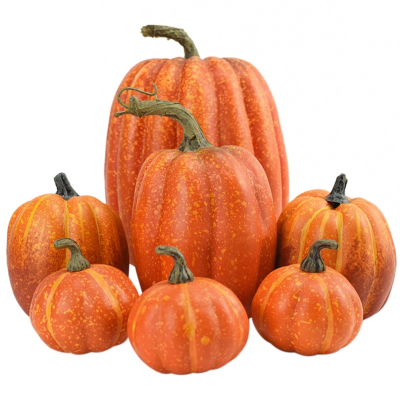 7pcs-Artificial-Pumpkin-Halloween-Decoration-Thanksgiving-Harvest-Festival-Fall-DIY-Craft-Halloween-Home-Party-Decoration-Props