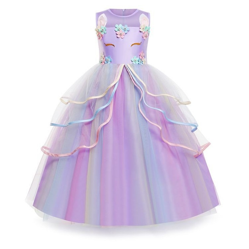 Girls-Unicorn-Dress-Kids-Flower-Appliques-Ball-Gown-Princess-Dresses-Elegant-Party-Costumes-Children-Clothing-Birthday