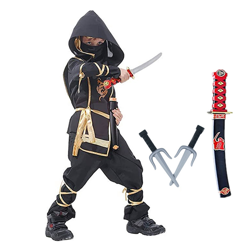 Red-Ninja-Costume-Boy-Halloween-Japanese-Samurai-Costume-Kid-Ninja-Jumpsuit-with-Ninja-Foam-Accessories-Best