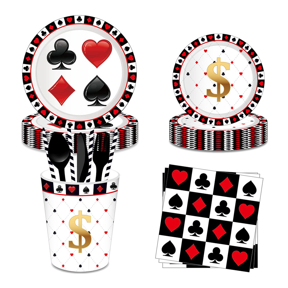 Casino-Poker-Card-Paper-Napkins-Las-Vegas-Paper-Napkin-Set-Club-Game-Dinner-Night-Playing-Cards