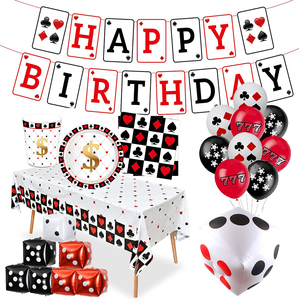Casino-Party-Theme-Hanging-Banner-Poker-Tablecloth-Plate-Cups-Latex-Balloon-Birthday-Theme-Decorations-Las-Vegas