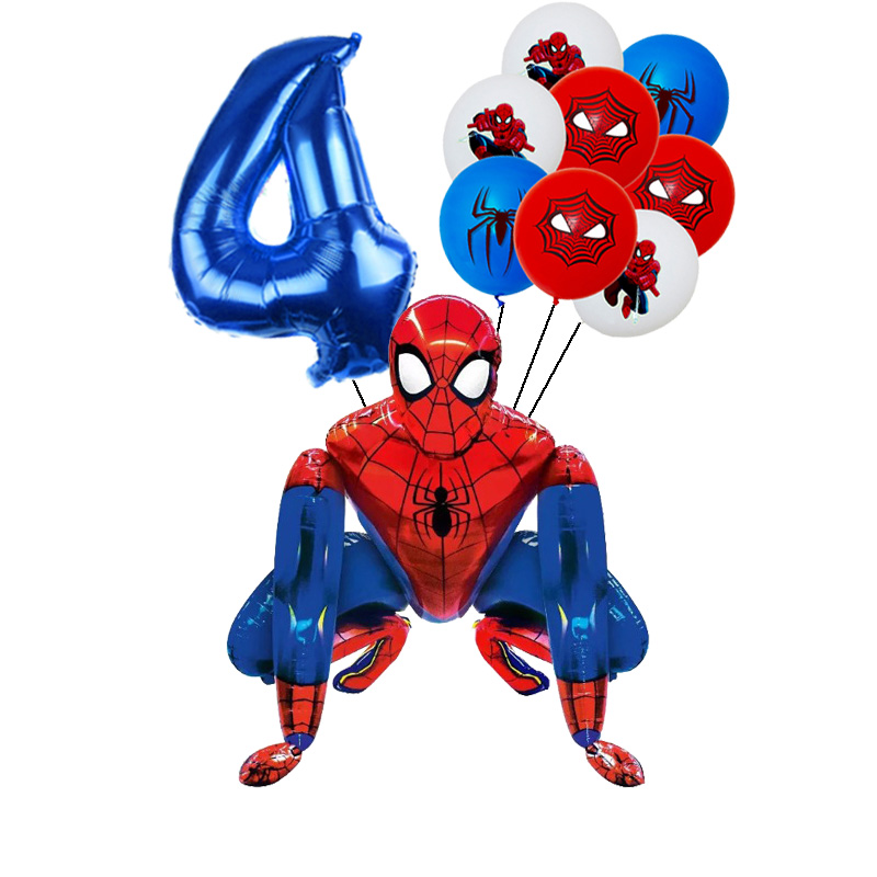 Great-Spiderman-Theme-Birthday-Party-Decoration-3D-Balloons-Group-Disposable-Tableware-For-Kids-Boy-Birth-Party