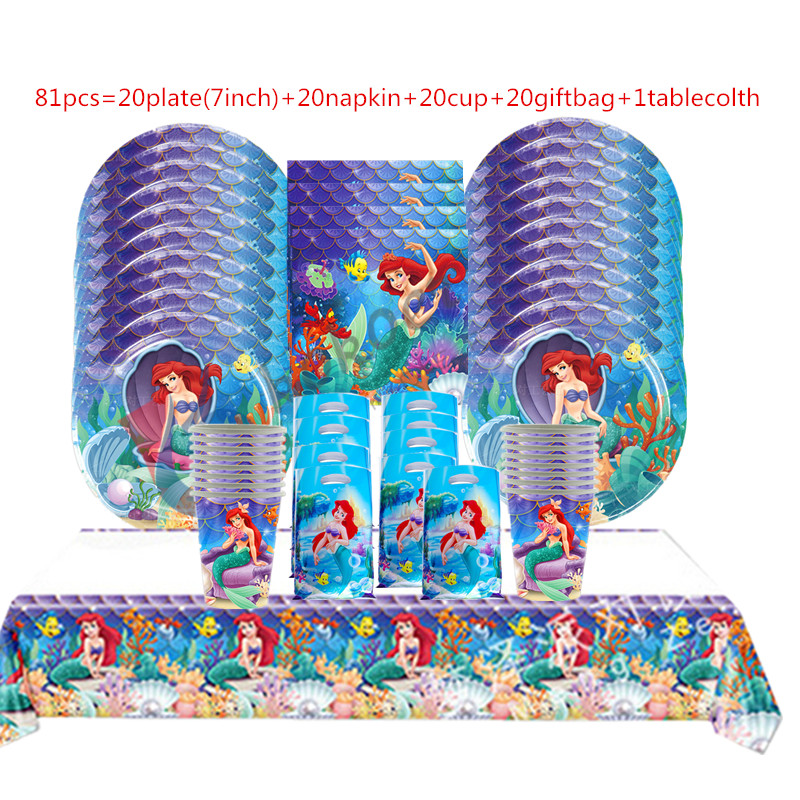1set-The-Little-Mermaid-Ariel-Princess-Girls-Birthday-Party-Decorations-Tableware-Plate-Cup-Napkin-Tablecloth-Party