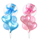 4D-Transparent-Baby-Shower-Boy-Girl-Bear-Bubble-Ball-Kids-1st-Birthday-Party-Blue-Pink-Helium