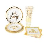 31pcs-Oh-Baby-Shower-Party-Supplies-Tableware-Set-Gold-Oh-Baby-Birthday-Paper-Plates-Cup-Boy
