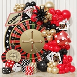 100-129pcs-Casino-Theme-Dice-Poker-Las-Vegas-Black-Red-Gold-Explosive-Star-Balloon-Garland-Adult