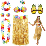 8-Pack-Hula-Skirt-Costume-Accessory-Kit-for-Hawaii-Luau-Party-Dancing-Hawaii-Theme-Party-Decoration