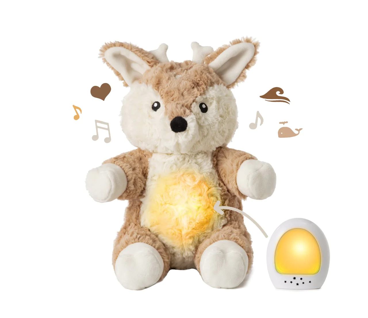 Veilleuse peluche ourson Moonie - Sable - EVEIL/Doudous