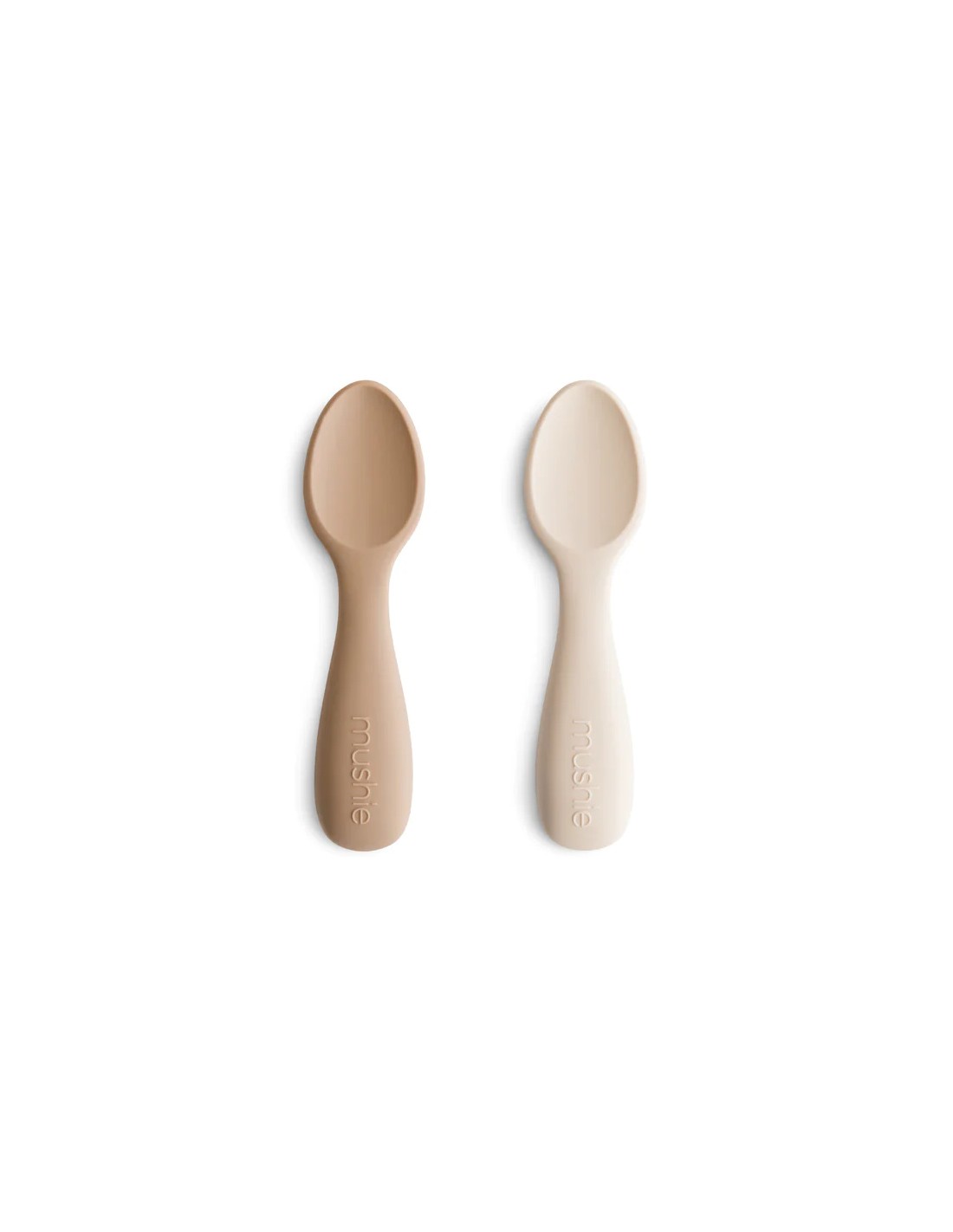 mini-cuilleres-d-apprentissage-mushie-x2-en-silicone-souple-beige-sable