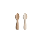 mini-cuilleres-d-apprentissage-mushie-x2-en-silicone-souple-beige-sable