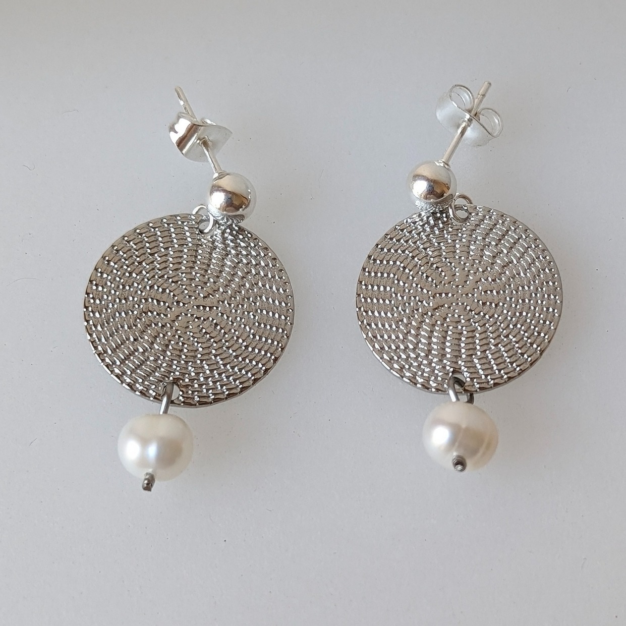 Boucles d\'oreilles argentées Caliopée