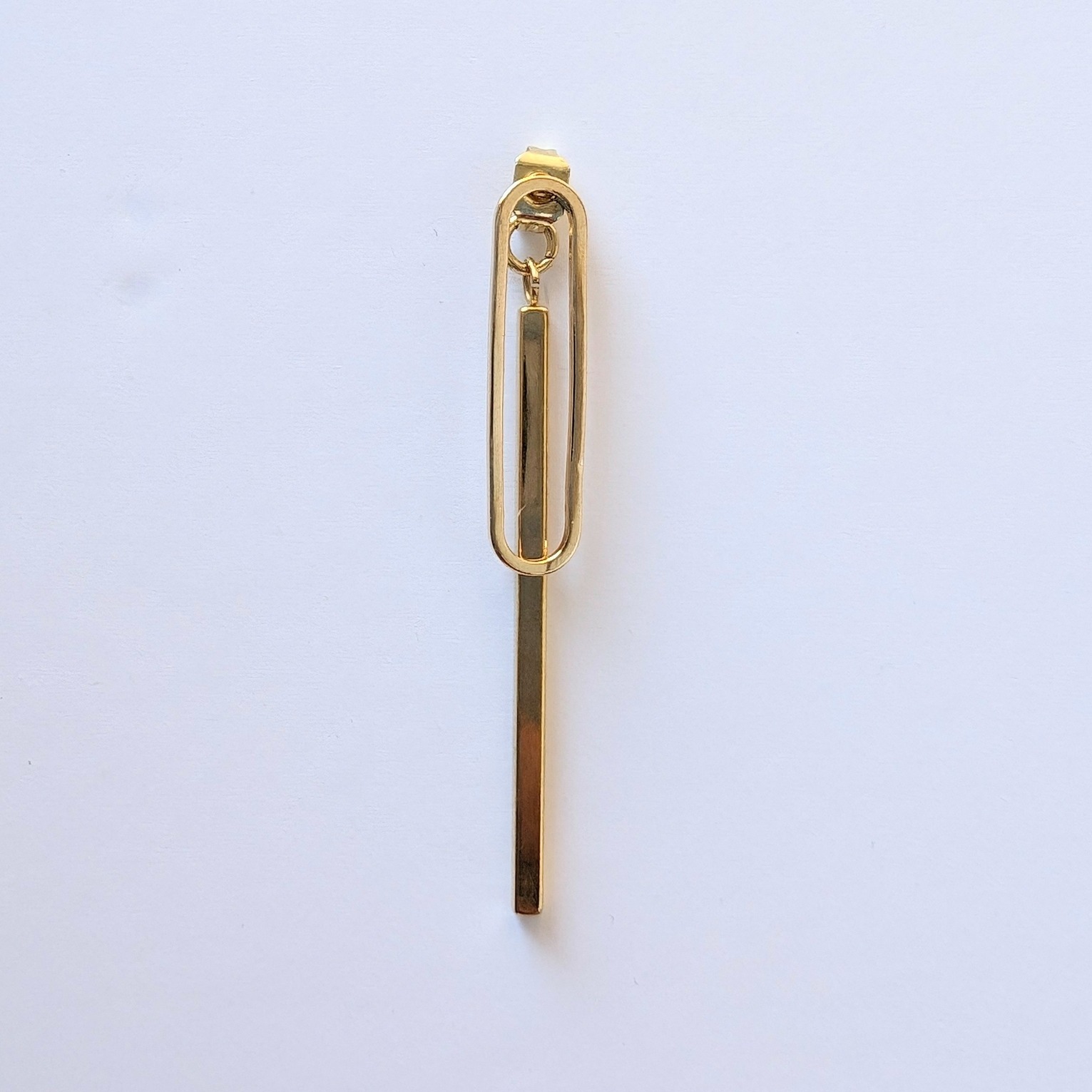 Boucle d\'oreille dorée Trombone 2