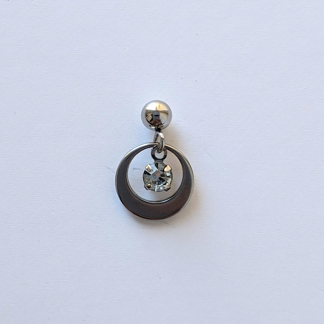 Boucle d\'oreille argentée Vénus