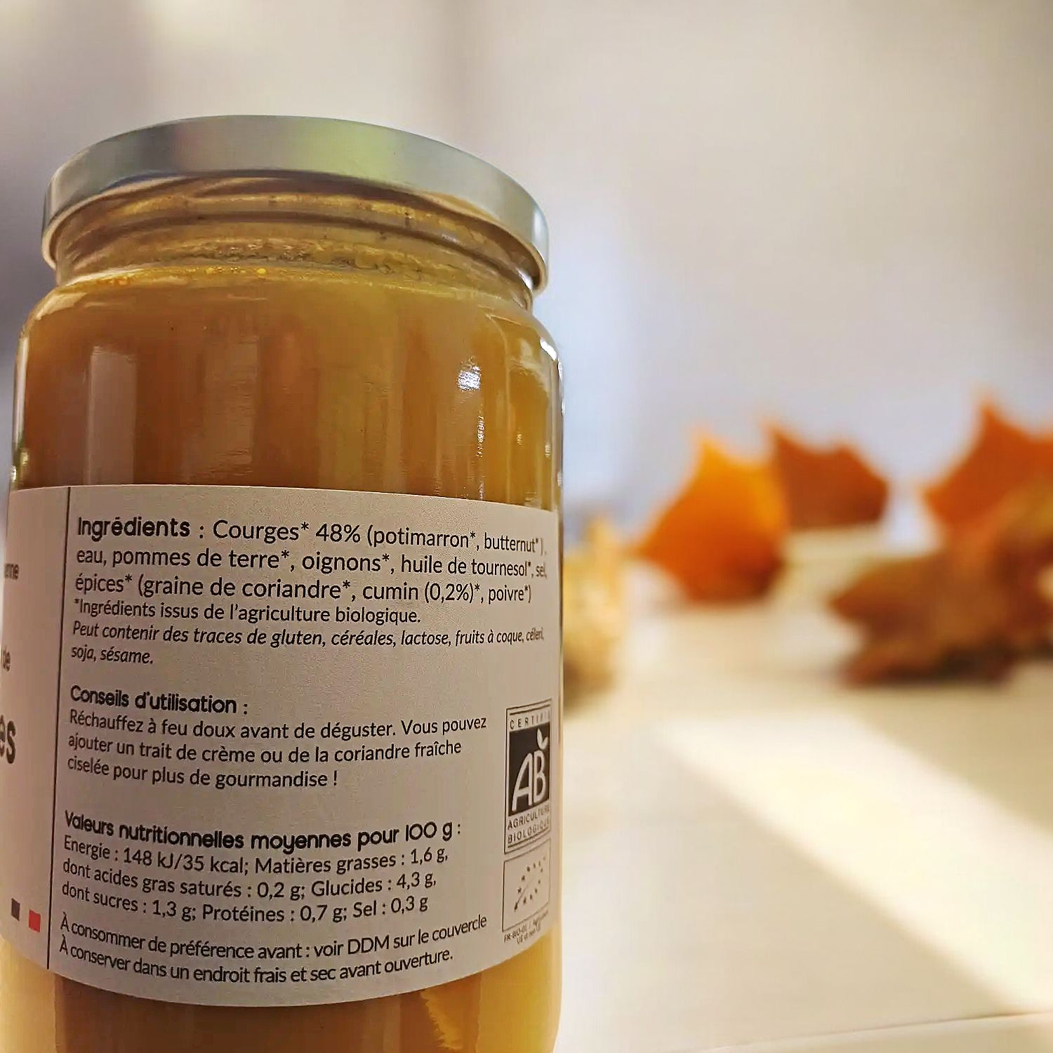 Soupe Bio Courges au Cumin 680g - La Jovinenne 2