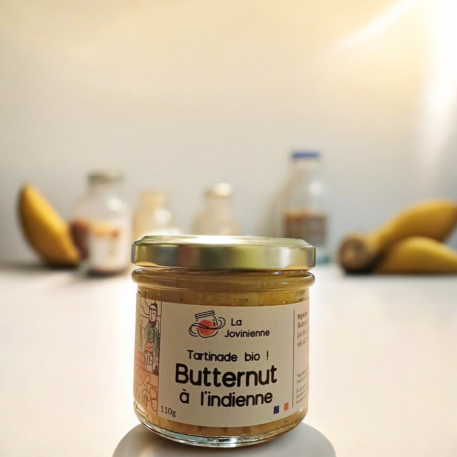 Tartinade Bio Butternut à lIndienne 110g - La Jovinienne