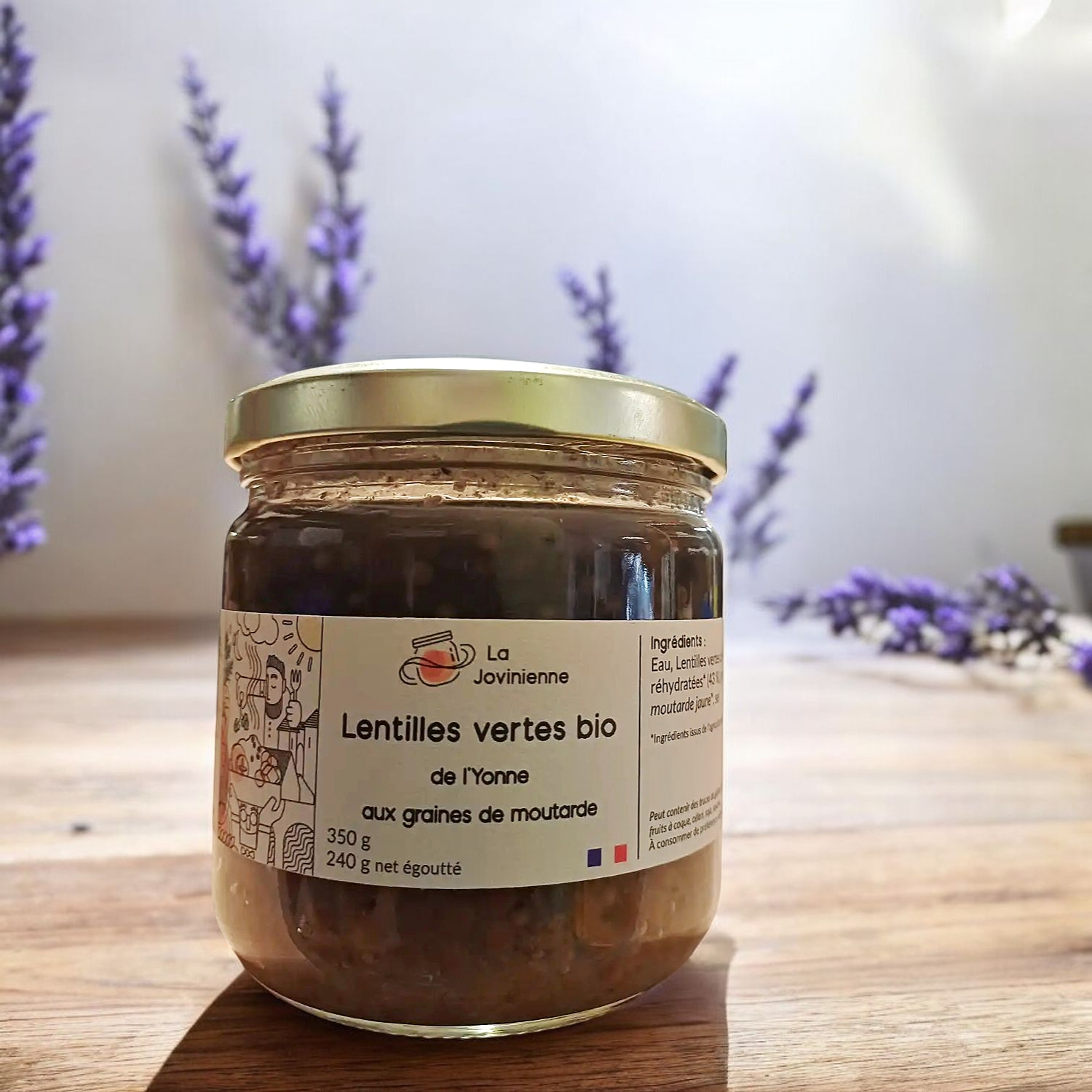 Lentilles bio aux graines de moutarde 350g - La Jovinienne