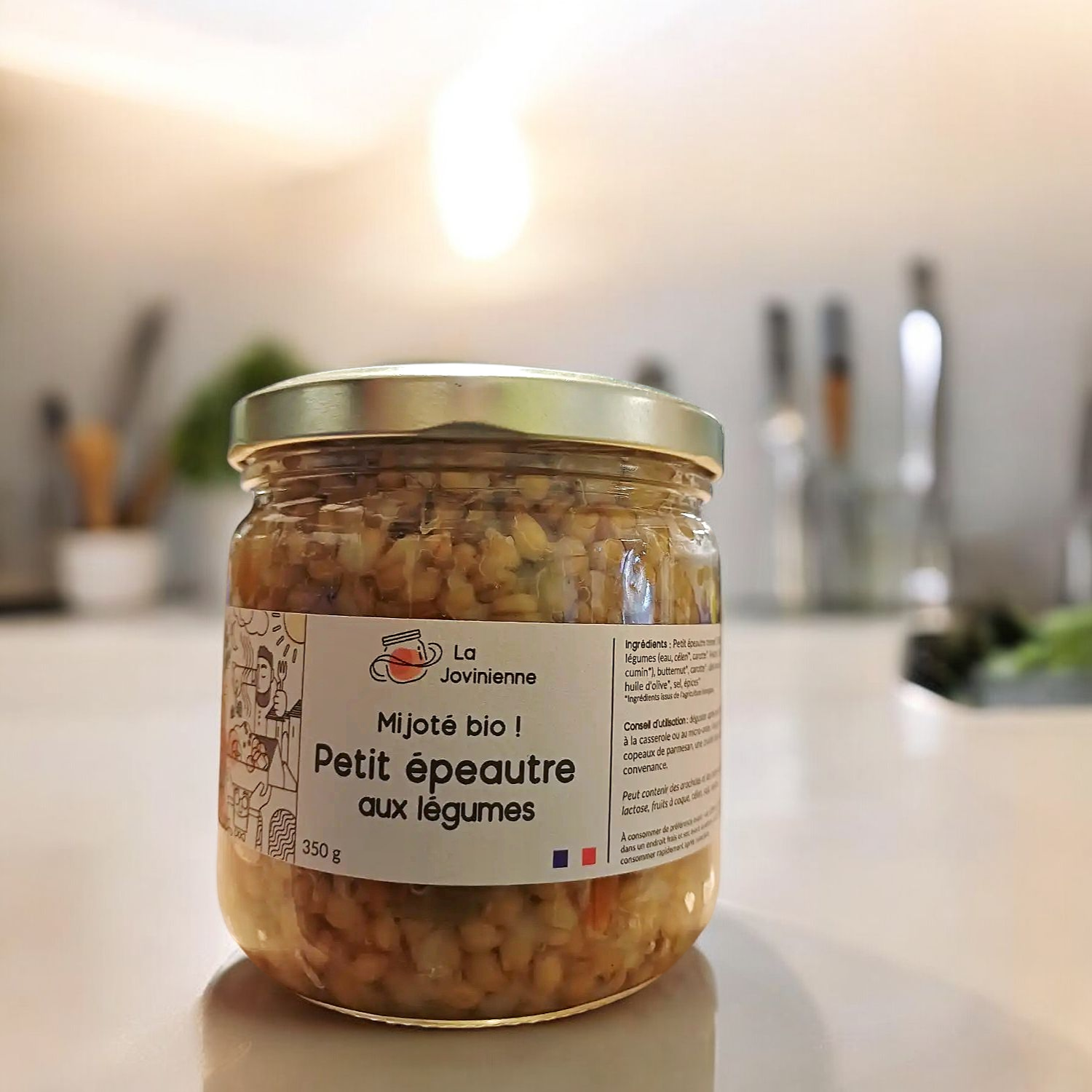 Mijoté Petit Épeautre Bio aux Légumes 350g - La Jovinienne